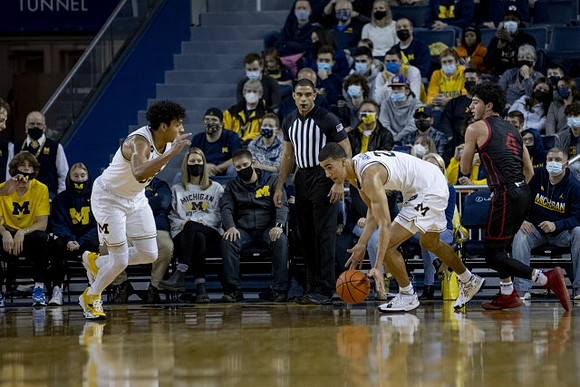 Eli Brooks (55) and Caleb Houstan (22)