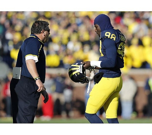 Brady Hoke and Devin Gardner (98)