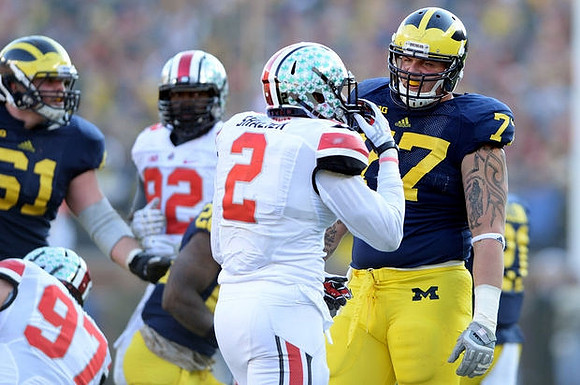 Graham Glasgow (61) and Taylor Lewan (77)
