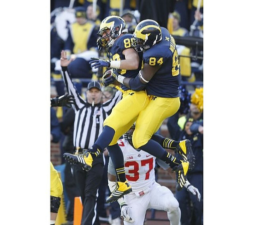 Jake Butt (88) and A.J. Williams (84)