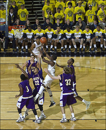 Tim Hardaway Jr. (10) and Trey Burke (3)