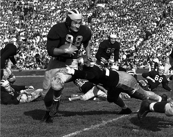1940 Season-Michigan State: Tom Harmon (98), Forest Evashevski (69), Reuben Kelto (58), and Robert Ingalls (66)