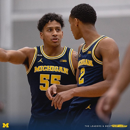 Eli Brooks (55) and Kobe Bufkin (2)