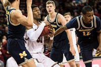 Mark Donnal (34), Moritz Wagner (13), and Muhammad-Ali Abdur-Rahkman (12)