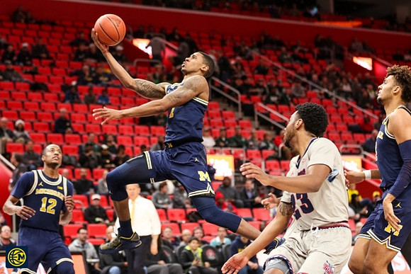 Muhammad-Ali Abdur-Rahkman (12), Charles Matthews (1), and Isaiah Livers (4)