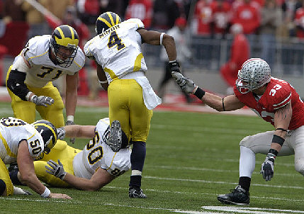 Brandon Minor (4), Mark Ortmann (71), David Moosman (60), and David Molk (50)
