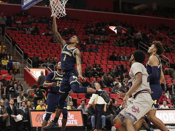 Charles Matthews (1), Muhammad-Ali Abdur-Rahkman (12), and Isaiah Livers (4)