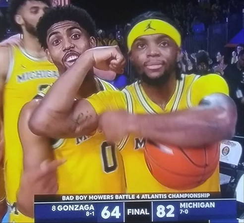 Isaiah Livers (2), David DeJulius (0), and Zavier Simpson (3)