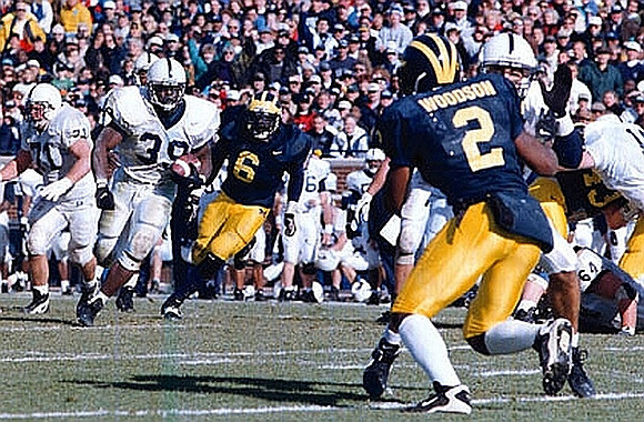 David Bowens (6), Charles Woodson (2), and Clint Copenhaver (43)