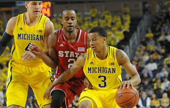 Mitch McGary (4) and Trey Burke (3)