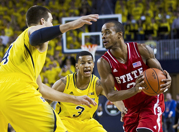 Mitch McGary (4) and Trey Burke (3)