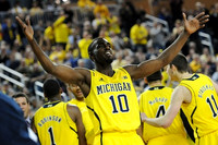 Glenn Robinson III (1), Tim Hardaway Jr. (10), Mitch McGary (4), Nik Stauskas (11), Josh Bartelstein (20), and Jon Horford (15)