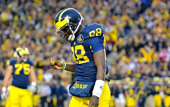 Michael Schofield (75) and Devin Gardner (98)
