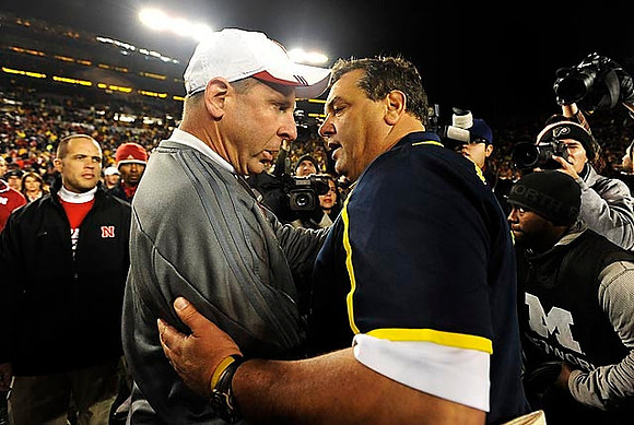 Nebraska Head Coach Bo Pelini and Brady Hoke