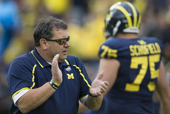 Brady Hoke and Michael Schofield (75)
