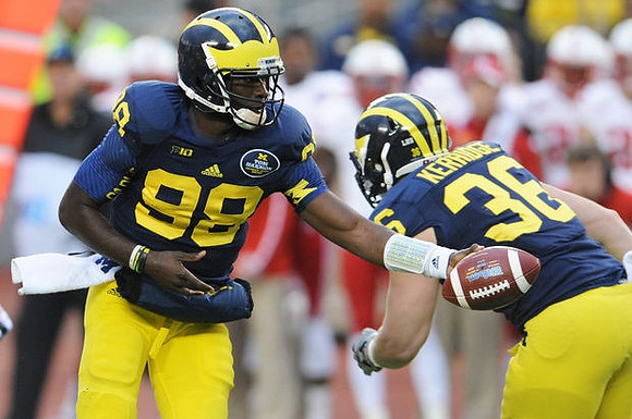 Devin Gardner (98) and Joe Kerridge (36)