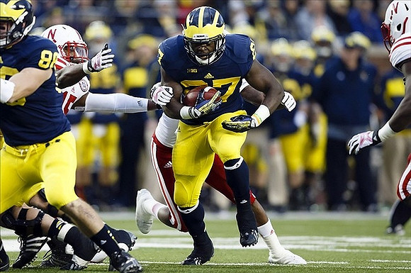 Jake Butt (88) and Devin Funchess (87)