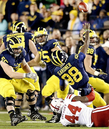 Kyle Bosch (65), Erik Magnuson (78), Michael Schofield (75), Devin Gardner (98), and Jake Butt (88)