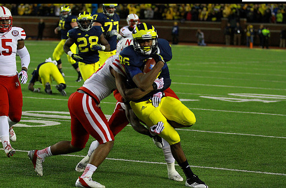 Graham Glasgow (61), Taylor Lewan (77), Fitzgerald Toussaint (28), and Jehu Chesson (86)