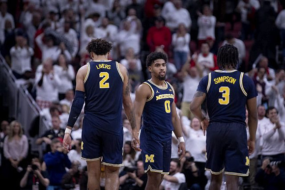 Isaiah Livers (2), David DeJulius (0), and Zavier Simpson (3)