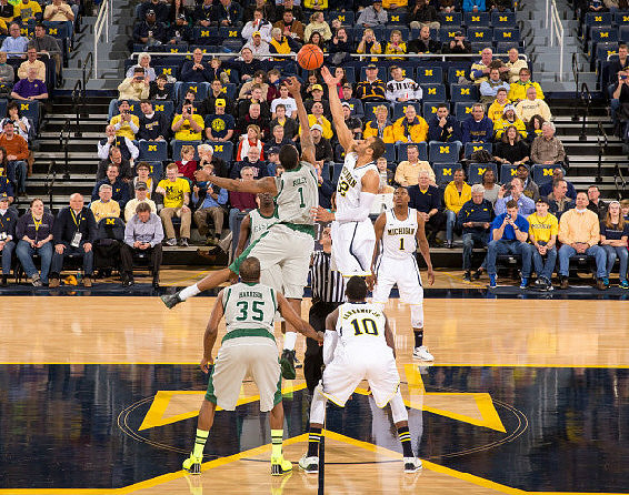 Tim Hardaway Jr. (10), Jordan Morgan (52), and Glenn Robinson III (1)