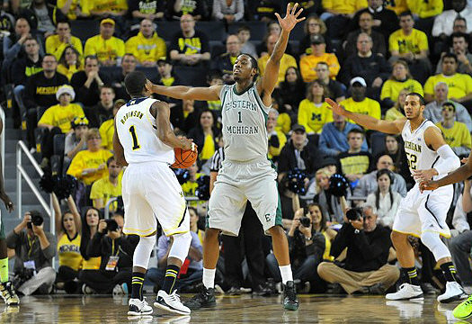 Glenn Robinson III (1) and Jordan Morgan (52)