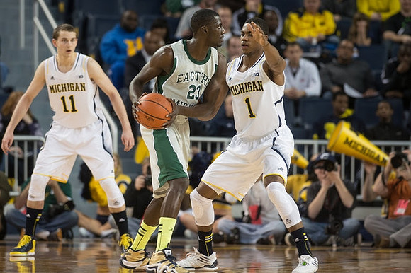 Nik Stauskas (11) and Glenn Robinson III (1)