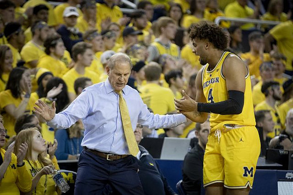 John Beilein and Isaiah Livers (4)