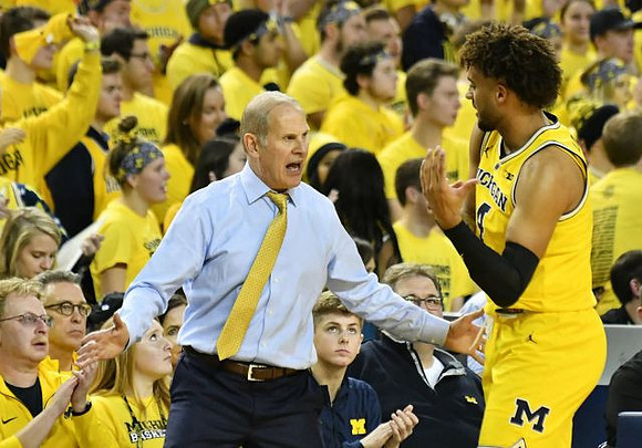 John Beilein and Isaiah Livers (4)