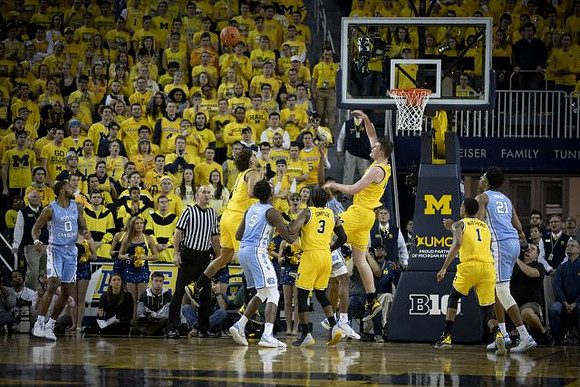 Isaiah Livers (4), Zavier Simpson (3), Jon Teske (15), and Charles Matthews (1)