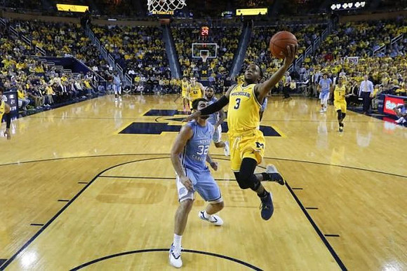 Zavier Simpson (3), Eli Brooks (55), Austin Davis (51), and Charles Matthews (1)