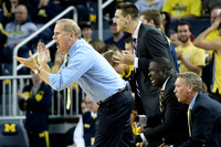 John Beilein, Mitch McGary (4), Jeff Meyer, and Bacari Alexander