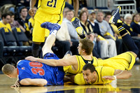 Jordan Morgan (52), Spike Albrecht (2), and Zak Irvin (21)