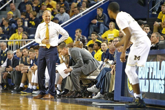 John Beilein and Muhammad-Ali Abdur-Rahkman (12)