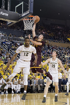 Muhammad-Ali Abdur-Rahkman (12), Jon Teske (15), and Charles Matthews (1)