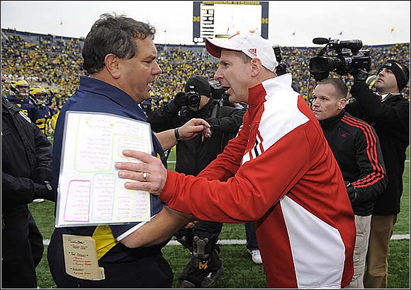 Brady Hoke and Bo Pelini