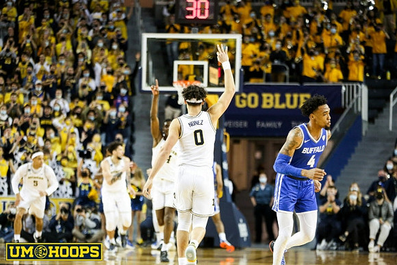 Terrance Williams II (5), Brandon Johns Jr. (23), Moussa Diabate (14), and Adrien Nunez (0)