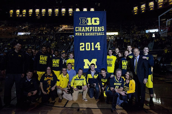 Michigan Team - 2014 Big Ten Championship Banner