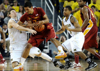Stu Douglass (1) and Trey Burke (3)