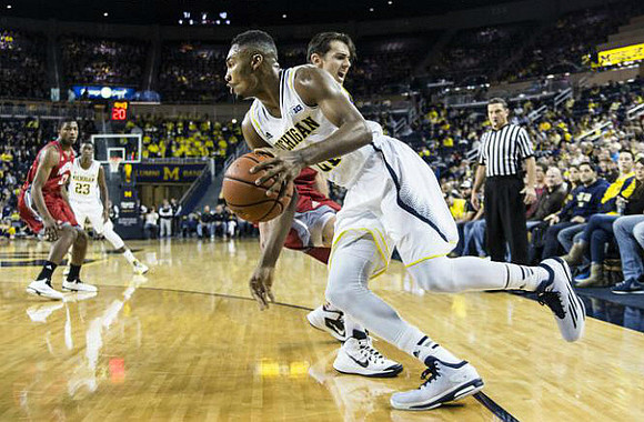 Caris LeVert (23) and Zak Irvin (21)