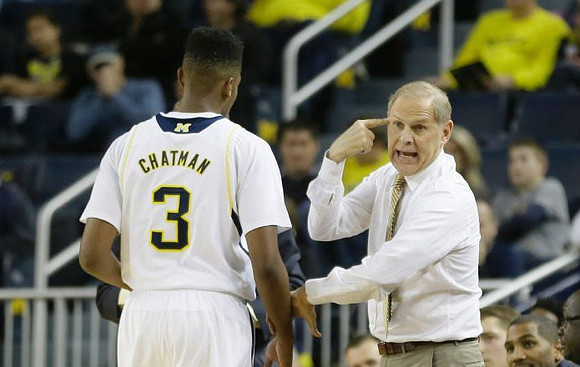Kameron Chatman (3) and John Beilein