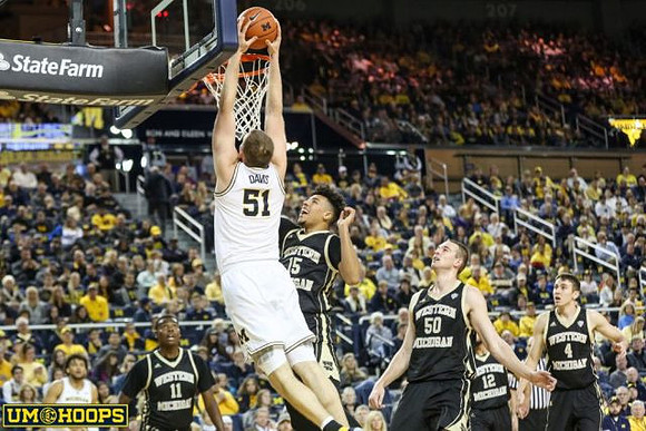 Austin Davis (51) and Isaiah Livers (4)