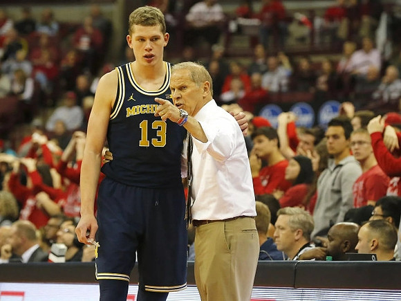 Moritz Wagner (13) and John Beilein