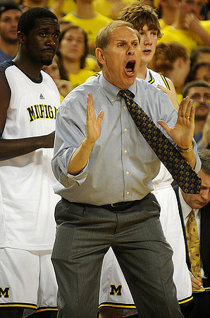 Anthony Wright (12), John Beilein, and Matt Vogrich (13)