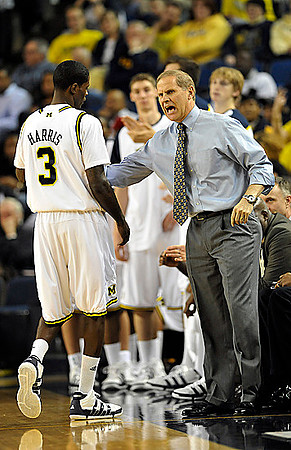 Manny Harris (3) and John Beilein