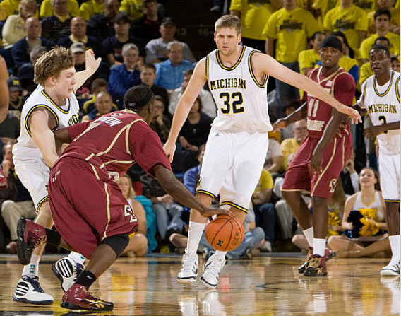 Matt Vogrich (13), Zack Gibson (32), and Manny Harris (3)