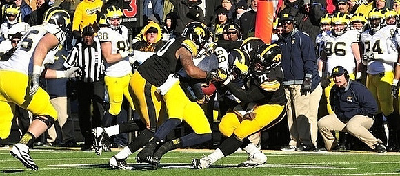 Michael Schofield (75), Jake Butt (88), and Devin Gardner (98)