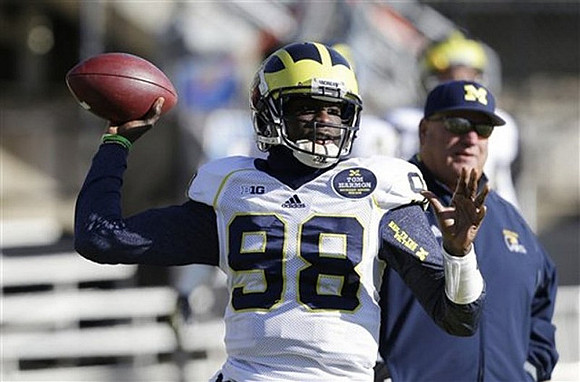 Devin Gardner (98) and Al Borges