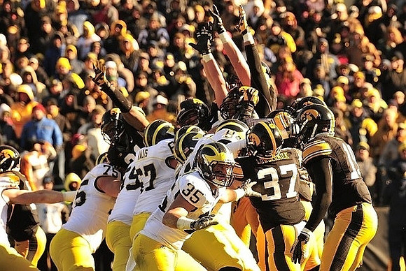 Michael Schofield (75), Jibreel Black (55), Kyle Kalis (67), A.J. Williams (84), and Joe Bolden (35)