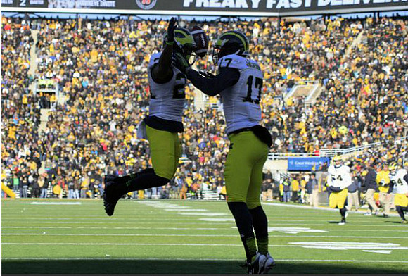 Jeremy Gallon (21) and Jeremy Jackson (17)